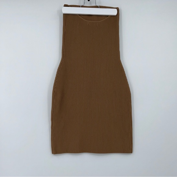 NWT Babaton Saville Sculpt Knit Tube Dress Brown Size XS - Picture 3 of 3